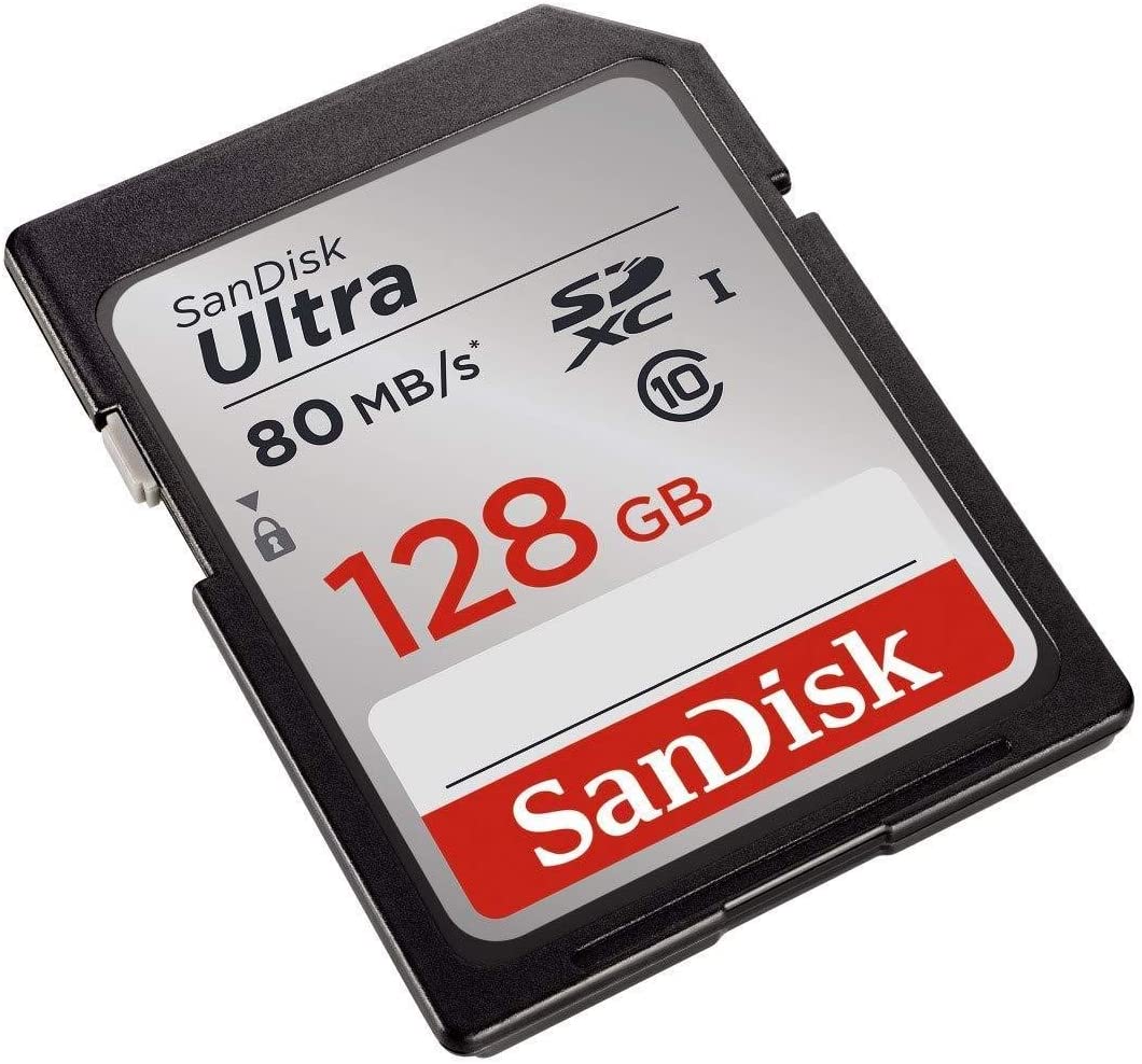 ultra128gb-80mbps.jpg SanDisk Ultra 128GB SDXC UHS-I Memory Card up to 80MB/s (SDSDUNC-128G-GN6IN), Black - Image 1