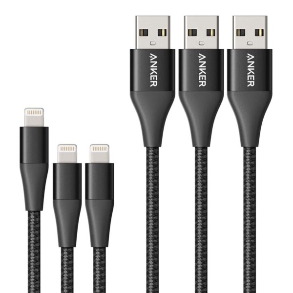Anker Powerline+ II with lightning connector 3ft B2B -Black A8452H11