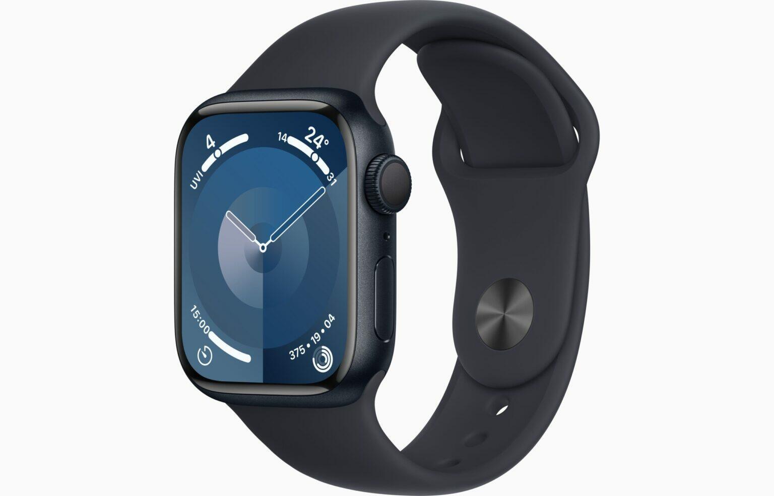 MT2R3ref_VW_34FRwatch-case-41-aluminum-midnight-nc-s9_VW_34FRwatch-face-41-aluminum-midnight-s9_VW_34FR_WF_CO_GEO_IN-scaled-1.jpg Apple Watch Series 9 GPS - Image 1